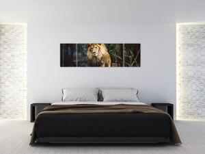 Obraz lwa w naturze (170x50 cm)