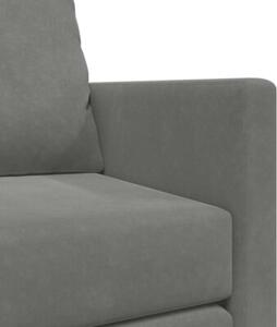 Sofa podÅogowa 2-w-1, ciemnoszara, 122x204x55 cm, aksamit