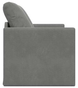 Sofa podÅogowa 2-w-1, ciemnoszara, 122x204x55 cm, aksamit