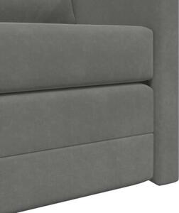 Sofa podÅogowa 2-w-1, ciemnoszara, 122x204x55 cm, aksamit