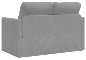 Sofa podÅogowa 2-w-1, ciemnoszara, 122x204x55 cm, aksamit