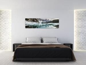 Obraz - jezioro zimą (170x50 cm)