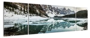 Obraz - jezioro zimą (170x50 cm)