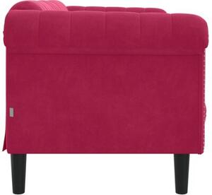 Sofa dwuosobowa, winna czerwieÅ, aksamit