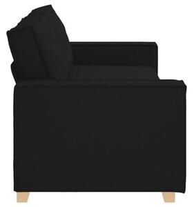 Sofa 3-osobowa czarna 180 cm tkanina