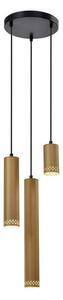 Żółta/czarna lampa wisząca z metalowym kloszem ø 22 cm Tubo – Candellux Lighting