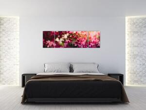 Obraz kwiatów malwy (170x50 cm)