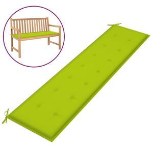 Poduszka na ławkę ogrodową, jasnozielona, 200x50x3 cm, tkanina