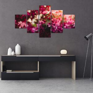 Obraz kwiatów malwy (125x70 cm)