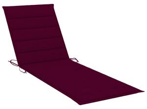 Poduszka na leżak, winna czerwień, 200x60x3 cm, tkanina