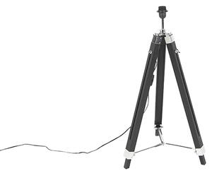 Lampa stojąca czarna bez klosza - Tripod