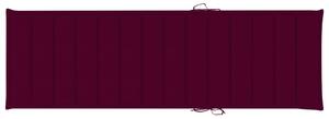 Poduszka na leżak, winna czerwień, 200x60x3 cm, tkanina
