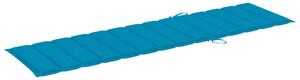 Poduszka na leżak, niebieska, 200x50x3 cm, tkanina