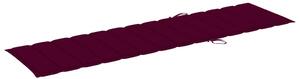 Poduszka na leżak, winna czerwień, 200x50x3 cm, tkanina