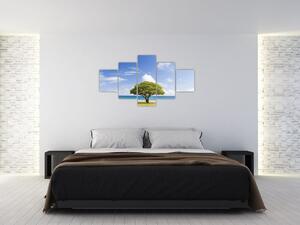 Obraz plaży z drzewem (125x70 cm)