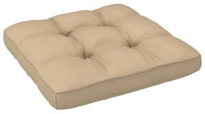 Poduszka na sofę z palet, beżowa, 50x50x10 cm