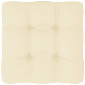 Poduszka na sofę z palet, kremowa, 50x50x10 cm