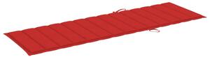 Poduszka na leżak, czerwona, 200x70x3 cm, tkanina