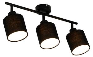 Nowoczesna lampa sufitowa czarna 3-światłowa - Hetta