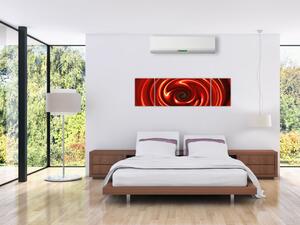 Abstrakcyjny obraz - czerwona spirala (170x50 cm)