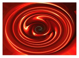 Abstrakcyjny obraz - czerwona spirala (70x50 cm)