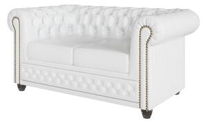 Biała sofa z imitacji skóry 148 cm York – Ropez