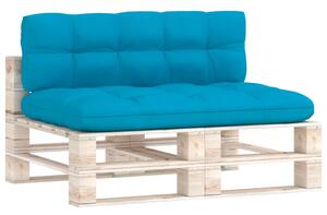 Poduszki na sofę z palet, 2 szt., niebieskie, tkanina