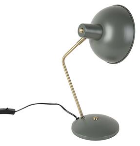 Lampa stołowa w stylu retro zielona z brązem - Milou