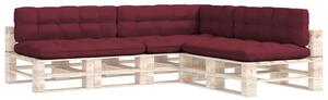 Poduszki na sofę z palet, 7 szt., winna czerwień