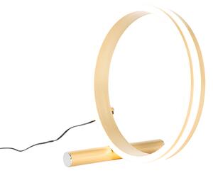 Designerska lampa stołowa mosiądz z wbudowanym LED 3-stopniowy ściemniacz - Navara