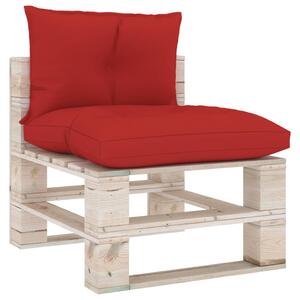 Poduszki na sofę z palet, 2 szt., czerwone, tkanina