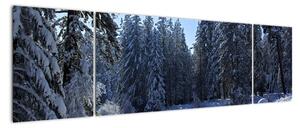 Obraz śnieżnego lasu (170x50 cm)