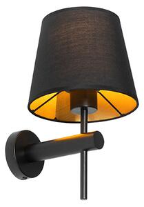 Nowoczesna lampa ścienna czarna - Pluk