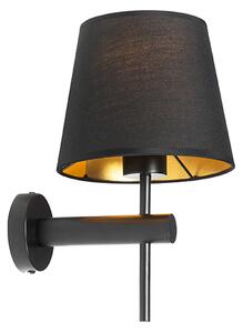Nowoczesna lampa ścienna czarna - Pluk