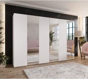 Szafa uchylna otwierana Sandi 2 300 (3x100) wys. 202 cm biaÅy + u. kaszmir