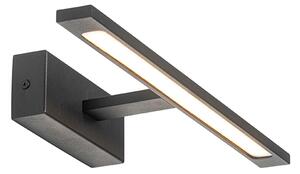 Nowoczesna lampa ścienna czarna 41,5 cm z LED IP44 - Jerre
