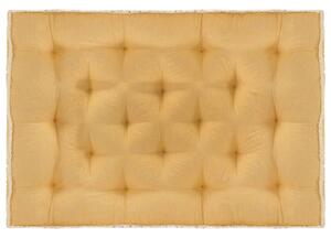 Poduszka na sofę z palet, żółta, 120x80x10 cm