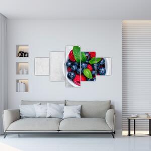 Obraz- miska z leśnymi owocami (125x70 cm)