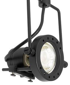 Nowoczesny system szynowy z 3 reflektorami czarny 1-fazowy - Iconic Suplux