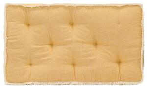 Poduszka na sofę z palet, żółta, 73x40x7 cm