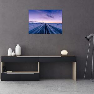 Obraz drogi zimą (70x50 cm)