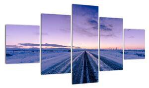 Obraz drogi zimą (125x70 cm)