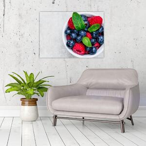 Obraz- miska z leśnymi owocami (70x50 cm)