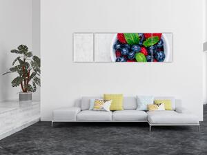 Obraz- miska z leśnymi owocami (170x50 cm)