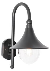 Klasyczna lampa ścienna zewnętrzna czarna IP44 - Daphne
