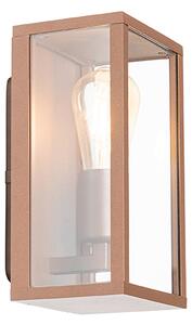 Industrialna lampa ścienna brązowa rdza 26 cm IP44 - Charlois