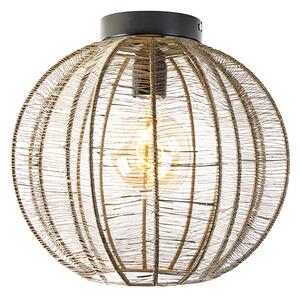 Industrialna lampa sufitowa brązowa z czarnym - Dong
