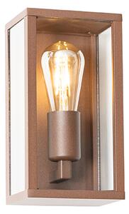 Industrialna lampa ścienna brązowa rdza 26 cm IP44 - Charlois