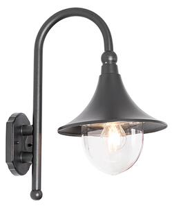 Klasyczna lampa ścienna zewnętrzna czarna IP44 - Daphne