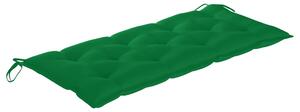 Poduszka na ławkę ogrodową, zielona, 120x50x7 cm, tkanina